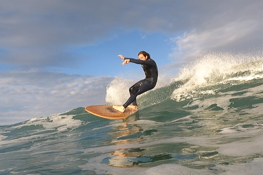 otter wooden surfboards surfing waves MMSC