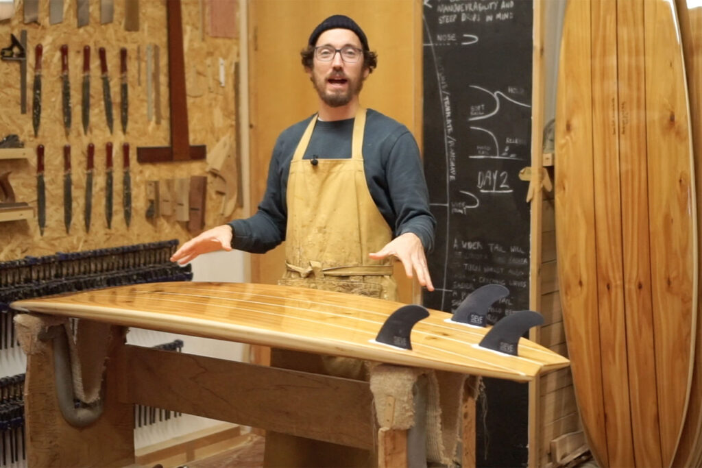 Swift board rack briefing otter wooden surfboard