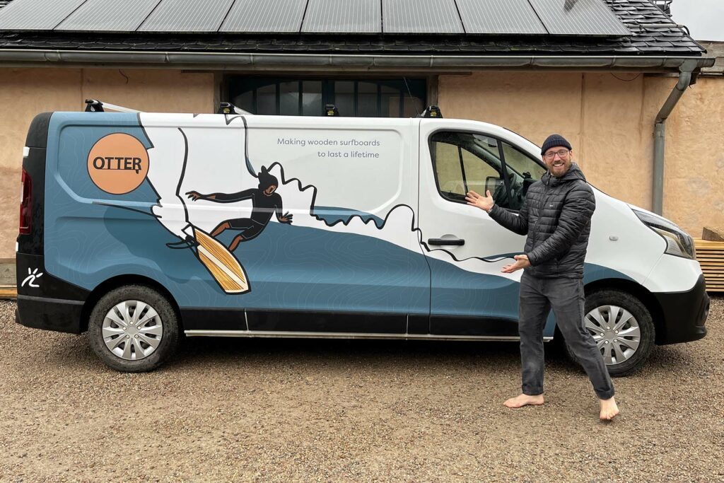 otter wooden surfboards van