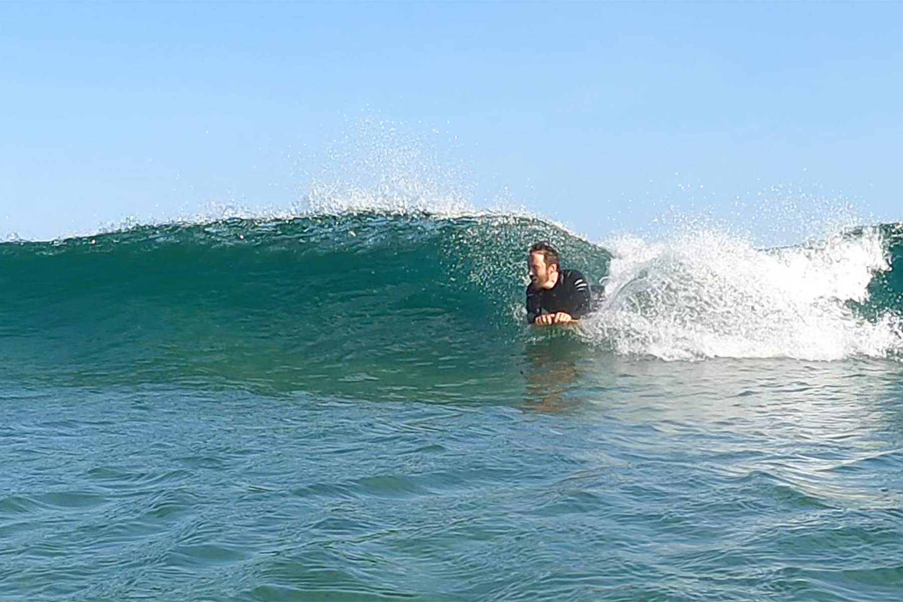 MMSC otter surfboards bellyboarding wave