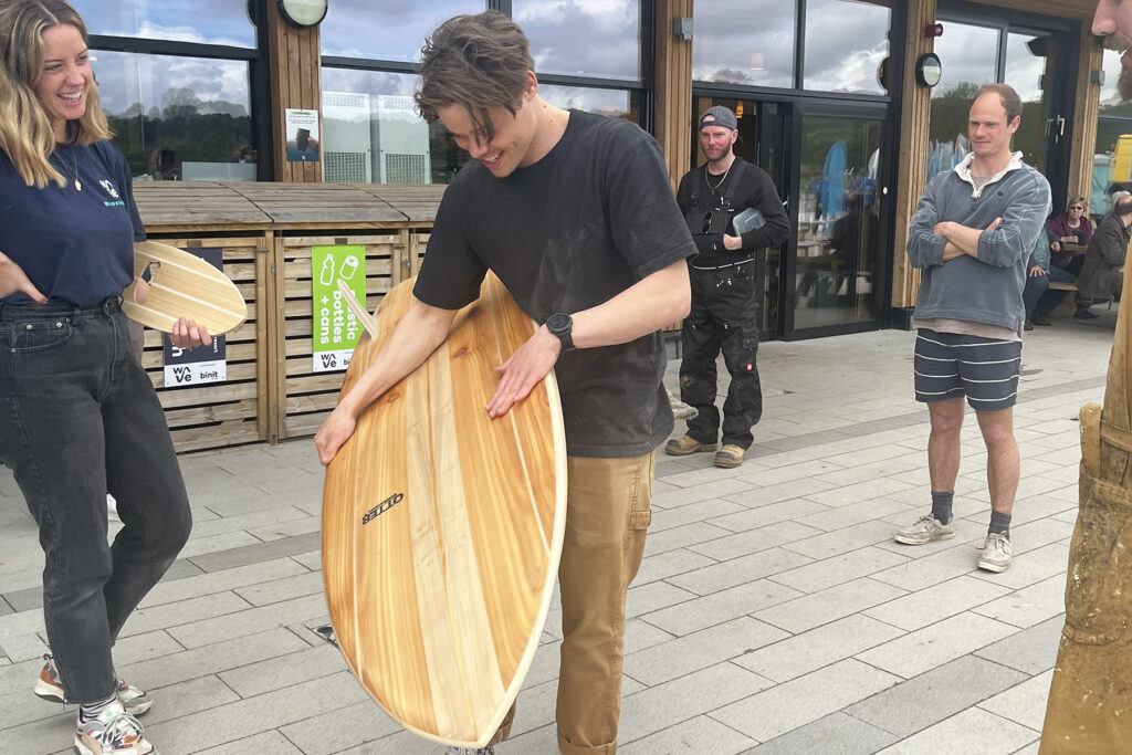 otter wooden surfboard