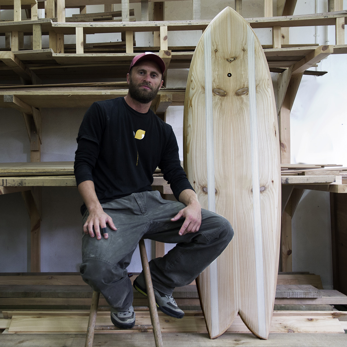 shane otter wooden surfboards 5'10 fetch make your own workshop