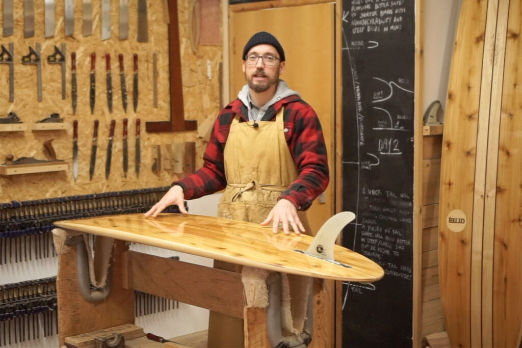 otter surfboards boardrack briefing wooden surfboard