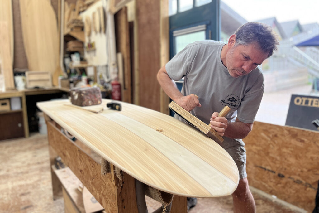 otter surfboards workshop shaping