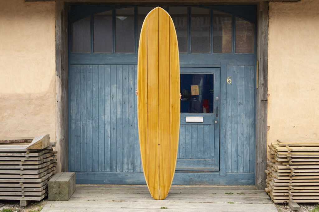 otter wooden surfboard 8'2 pieces of eight