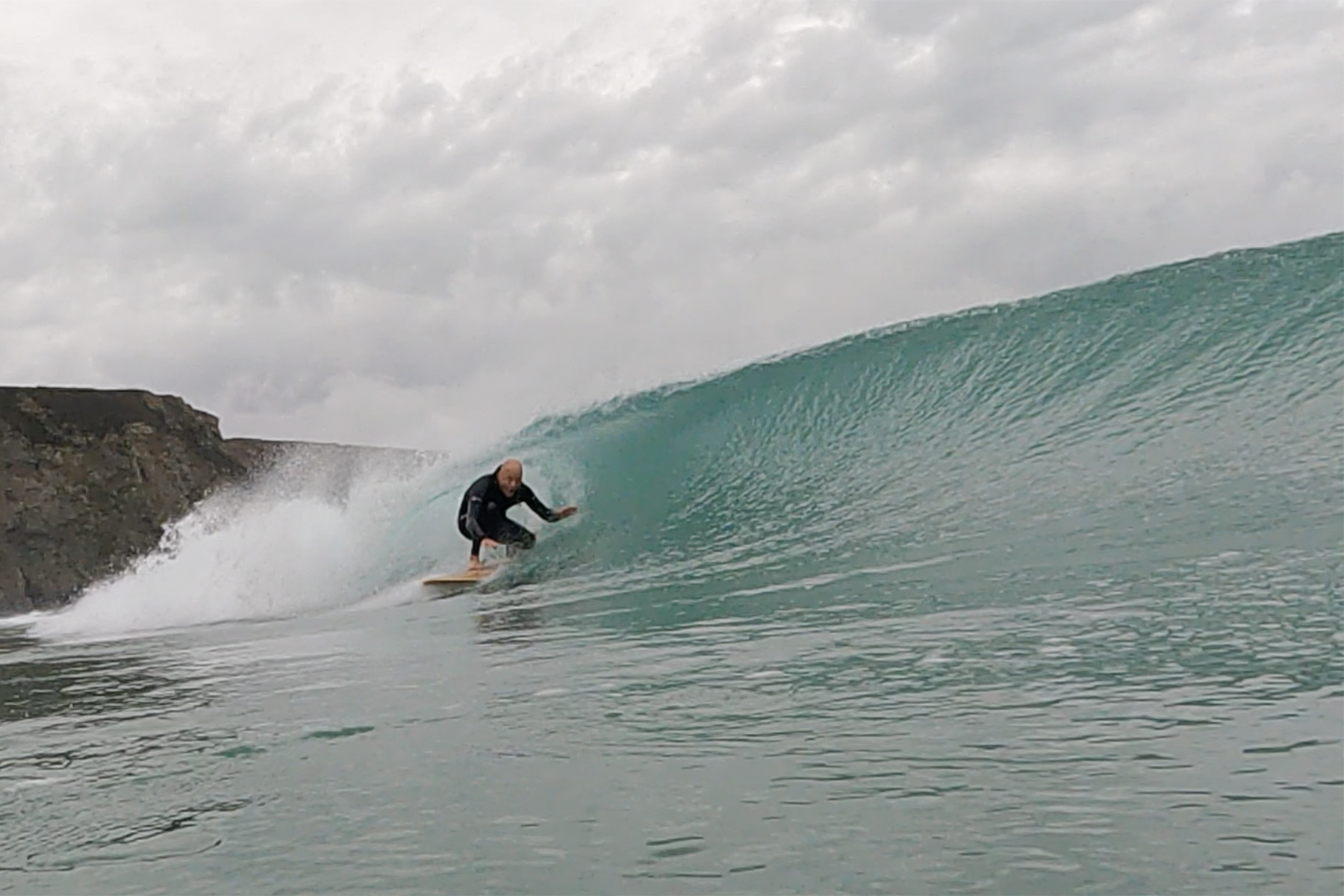 otter wooden surfboards barrel surfer wave
