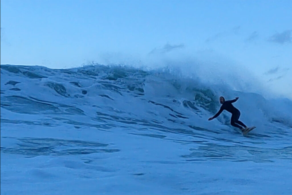 otter wooden surfboards surfer wave bottom turn monday morning surf club