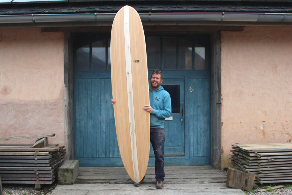 otter wooden surfboards blue doors workshop