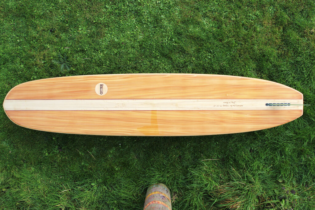 Otter wooden longboard surfboard