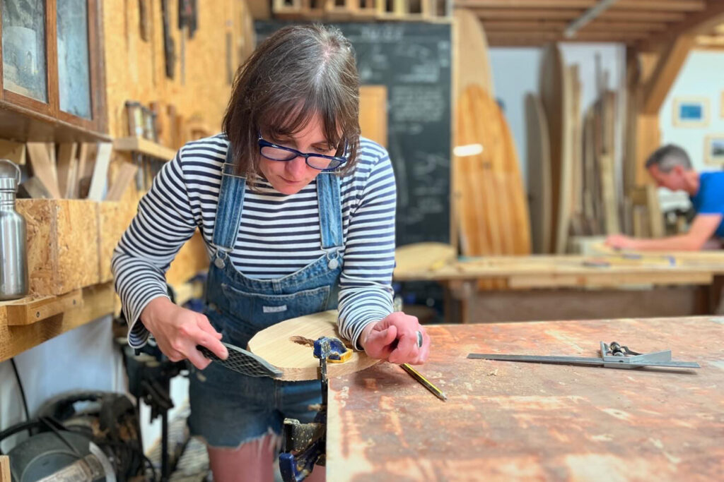 otter wooden surfboards make your own handplane bellyboard course cornwall sustainable