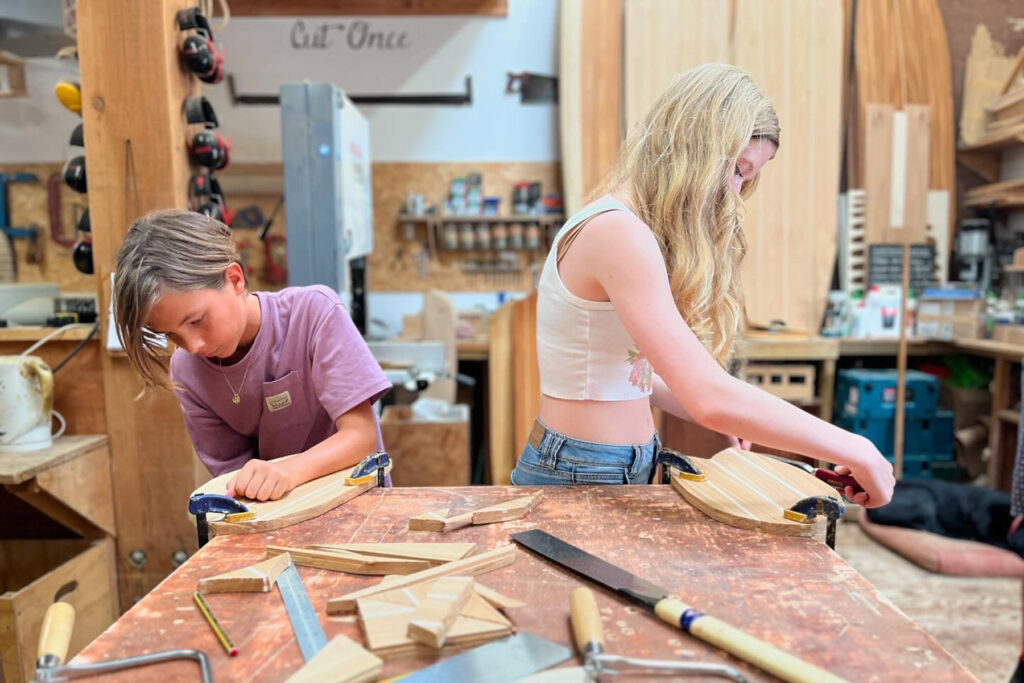 otter wooden surfboards make your own handplane bellyboard course cornwall sustainable