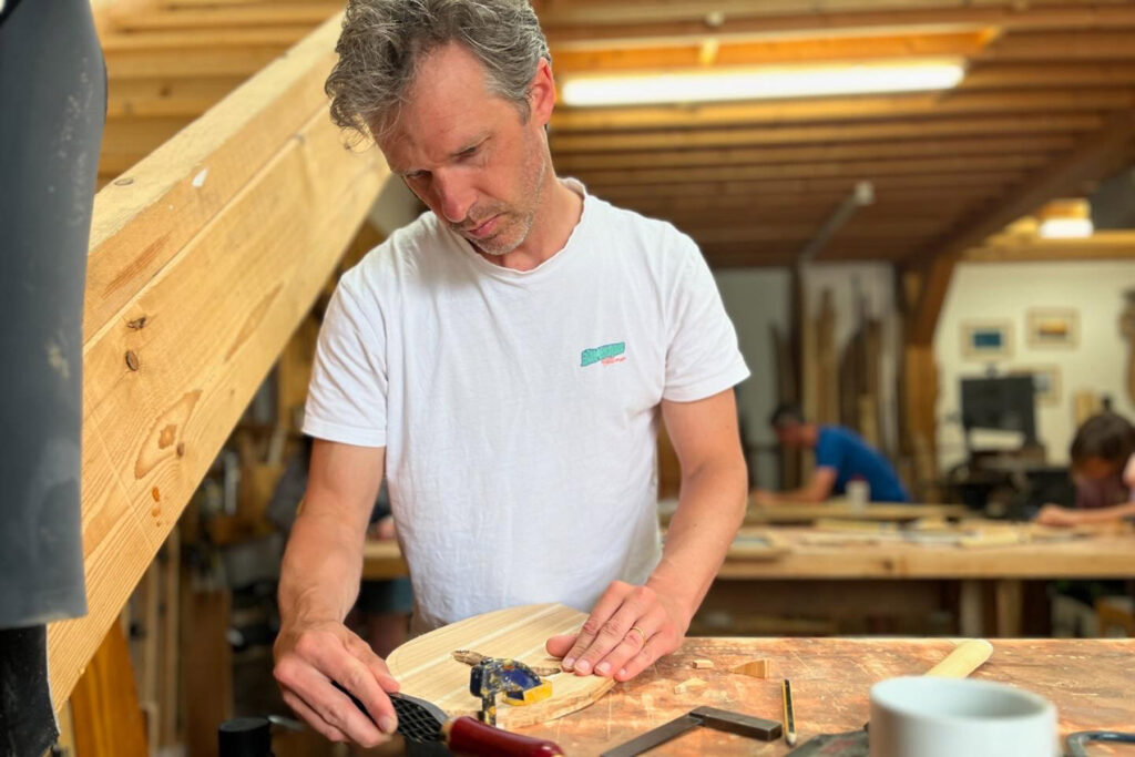 otter wooden surfboards make your own handplane bellyboard course cornwall sustainable