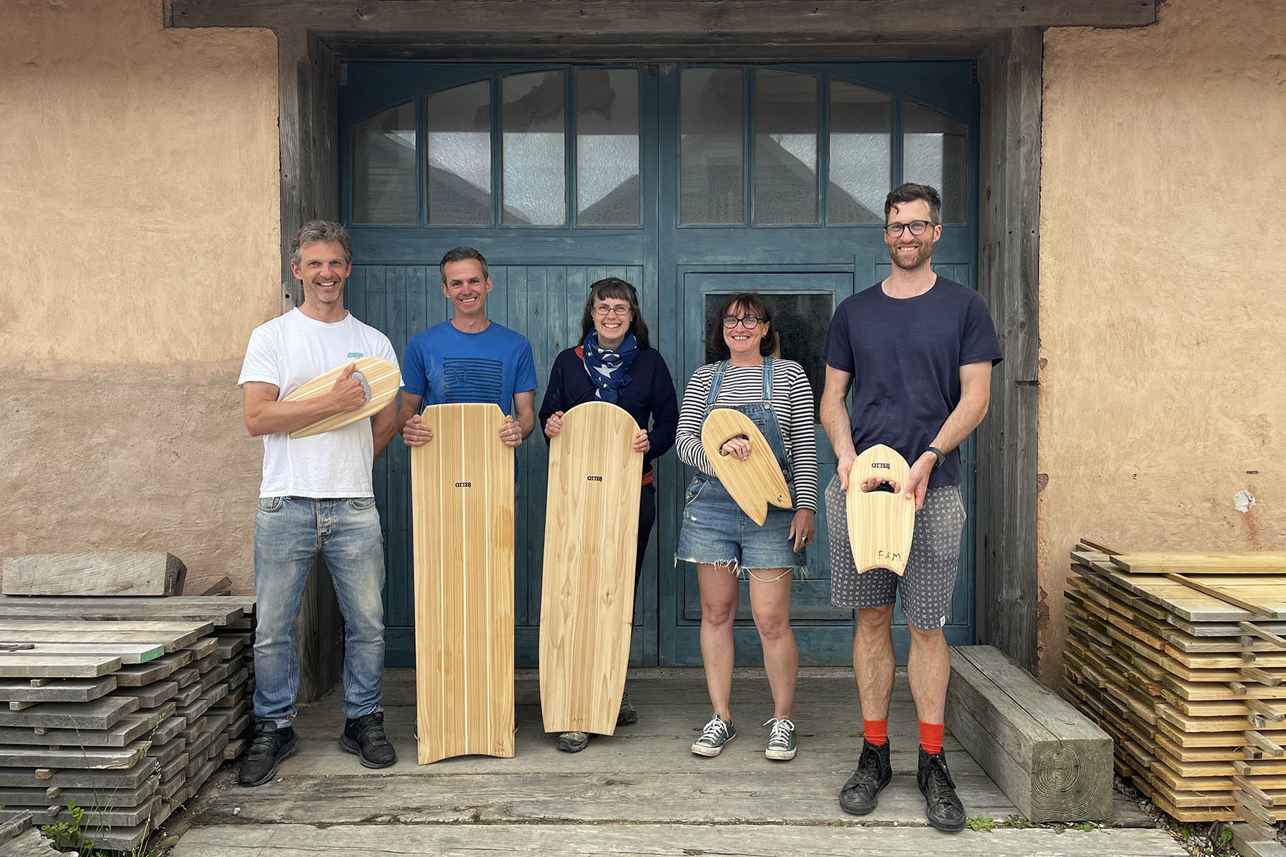otter wooden surfboards make your own handplane bellyboard course cornwall sustainable