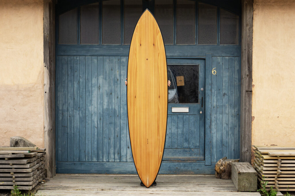 otter wooden surfboard artwork liam fallon