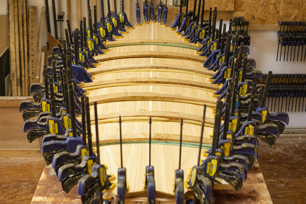 otter wooden surfboards clamps