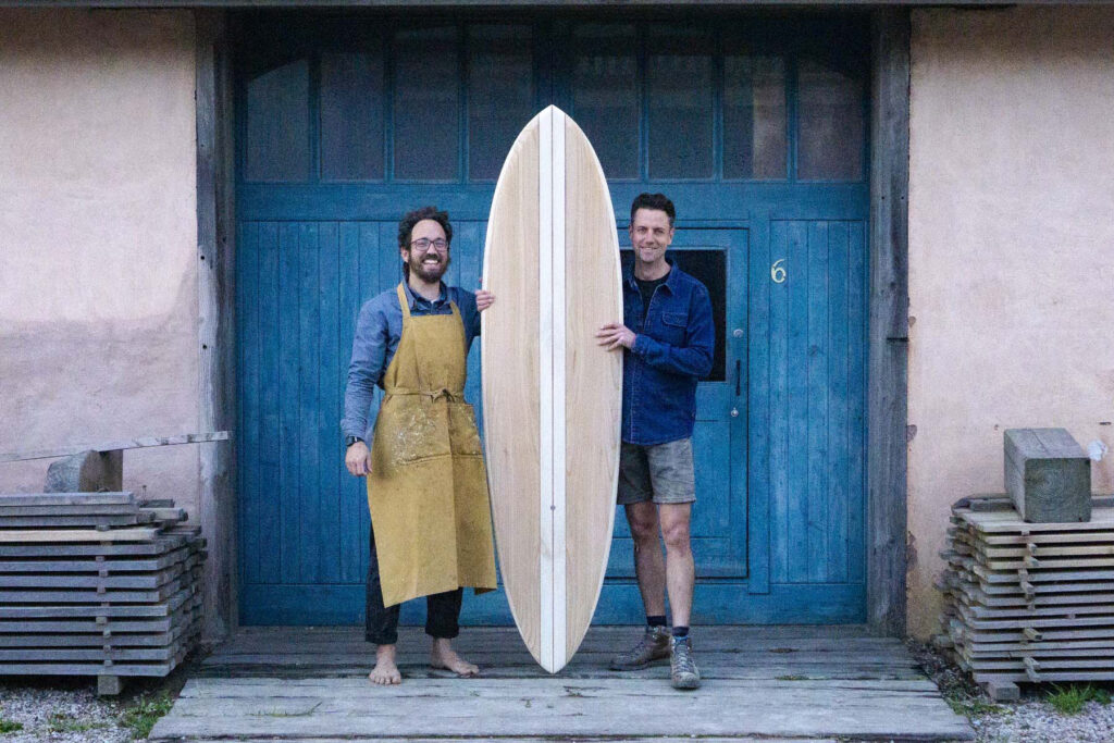 James and Gavin Otter Wooden Surfboard Coaster