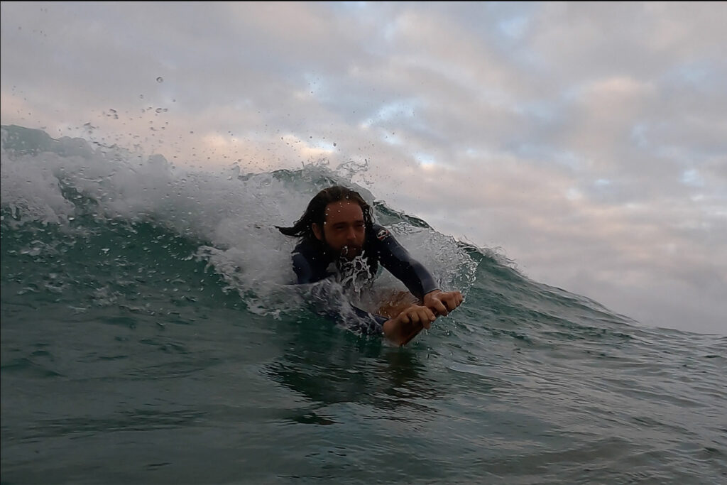 monday morning surf club bellyboarding chris wave