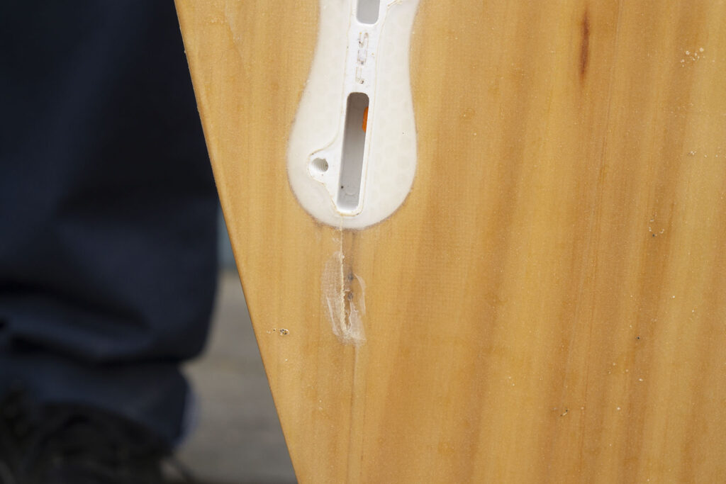 ding broken surfboard