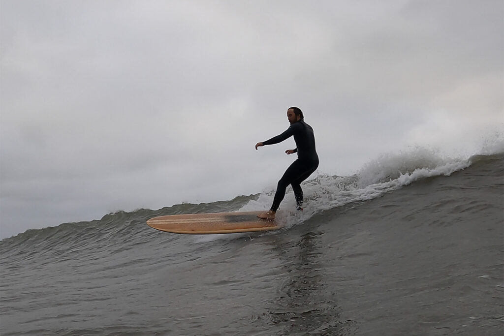 otter wooden surfboard surfer wave james otter