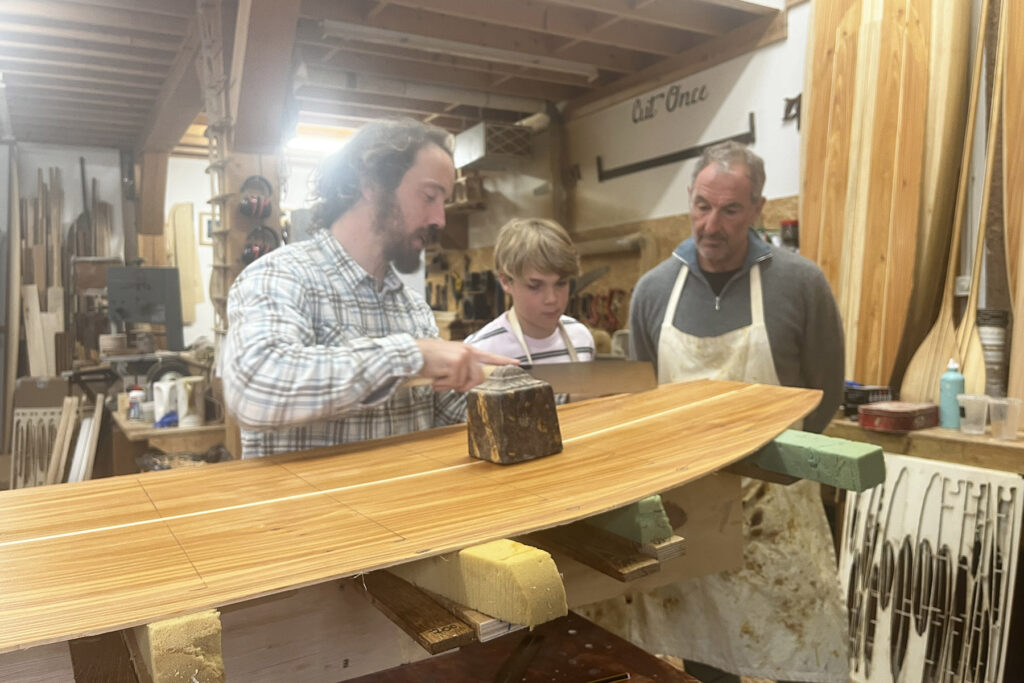 otter wooden surfboard make your own workshop day one