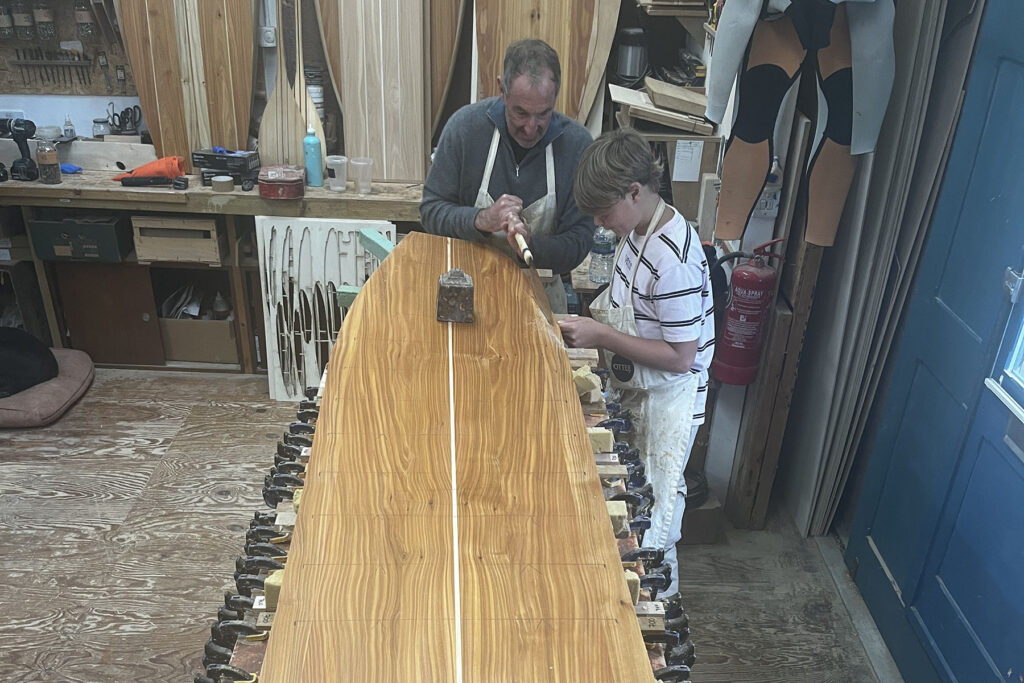 otter wooden surfboard make your own workshop day one