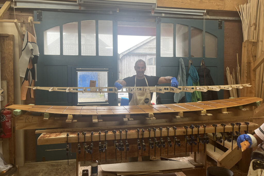 otter wooden surfboard make your own workshop day one