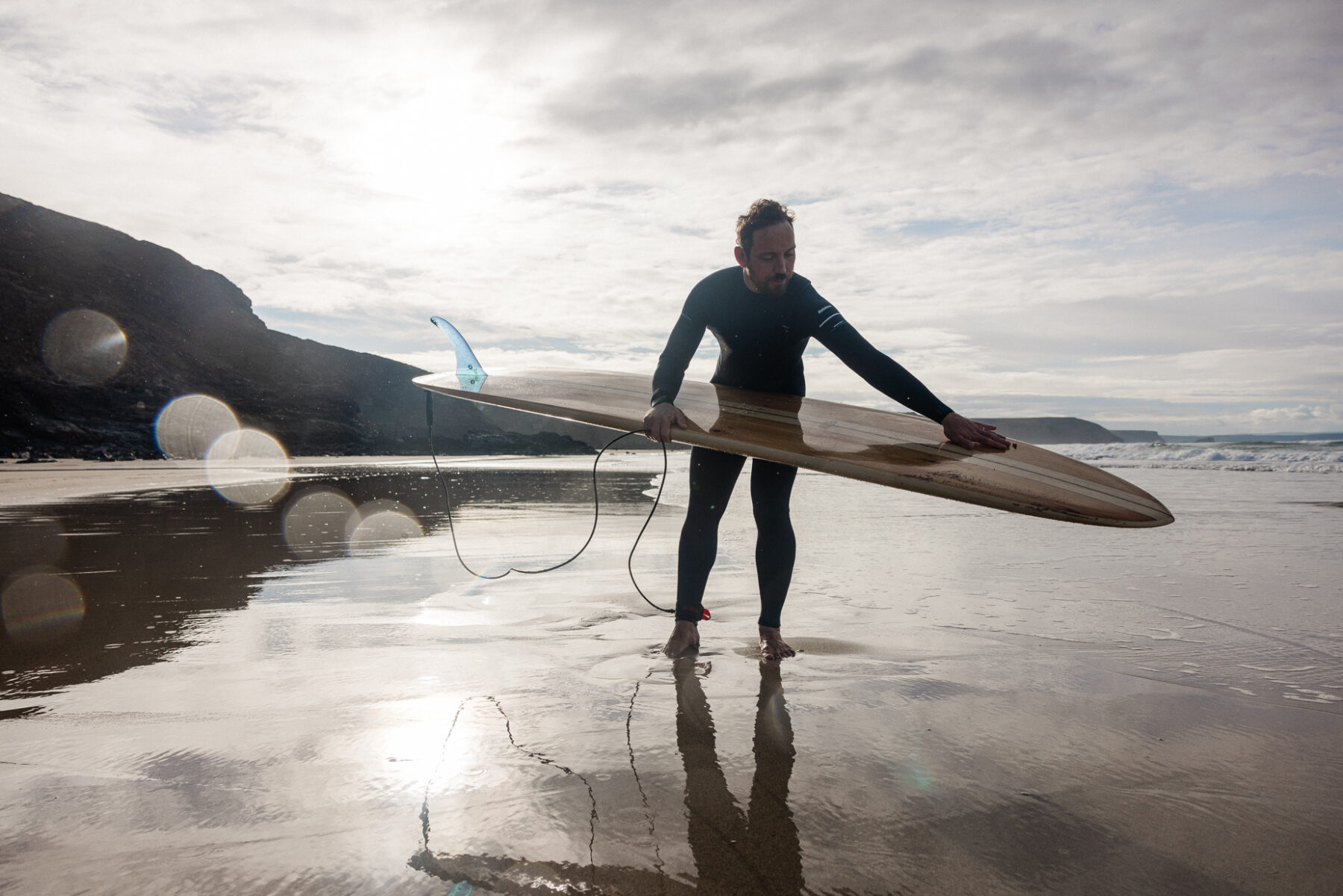 otter wooden surfboards beach longboard sustainable surfer