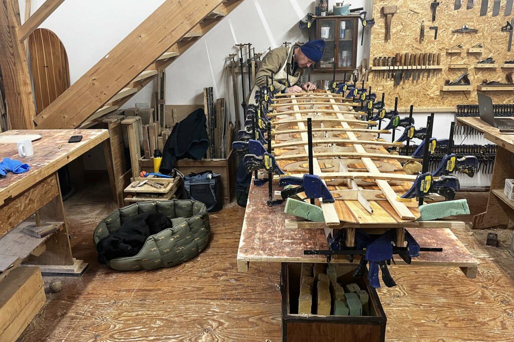 otter wooden surfboard make your own workshop experience sustainable