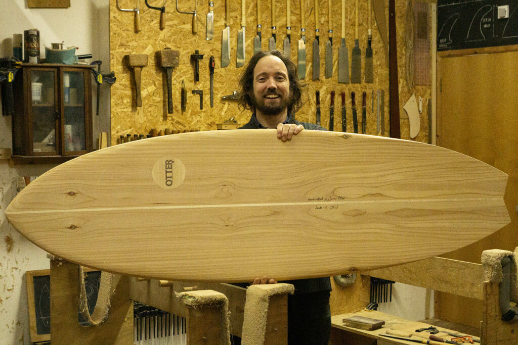 otter wooden surfboards shaping
