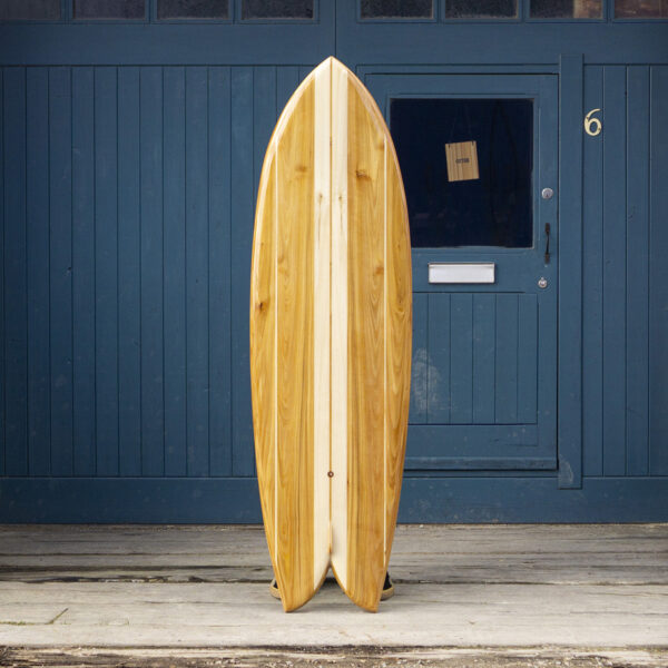 Otter Wooden Surfboard Fish Fetch Blue Door Deck Product