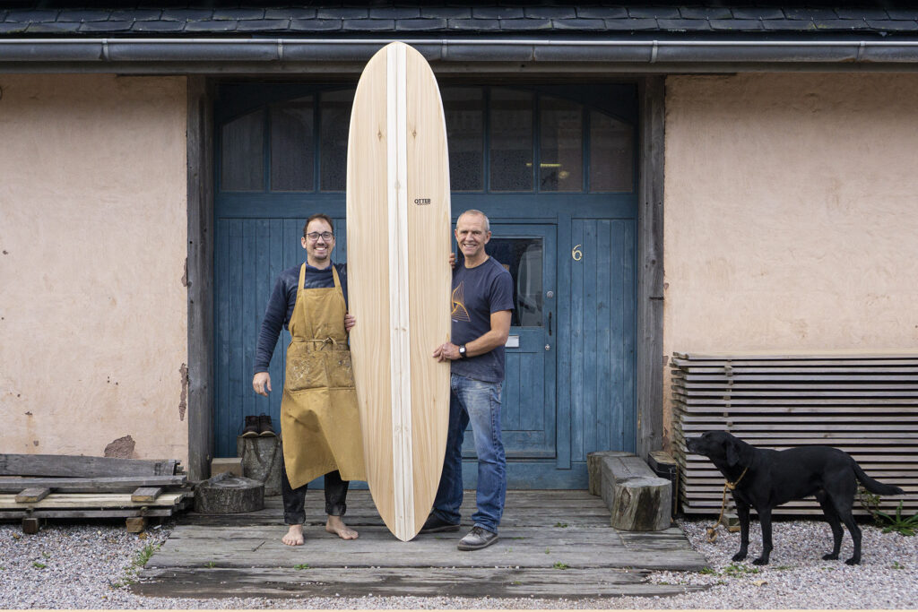 otter sustainable wooden surfboard