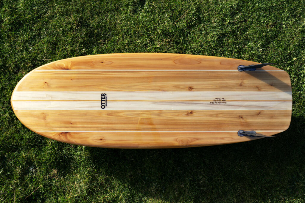otter sustainable wooden surfboard seadar