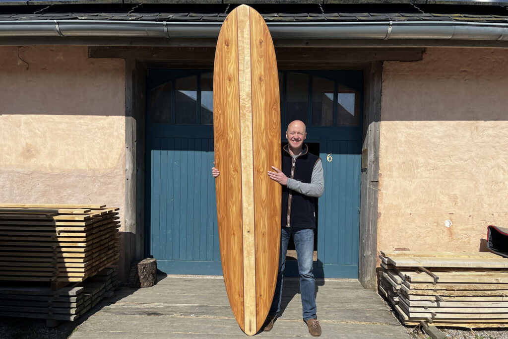 Otter sustainable wooden surfboard workshop