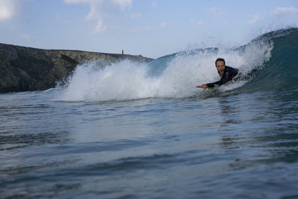 Catching waves on an Otter bellyboard