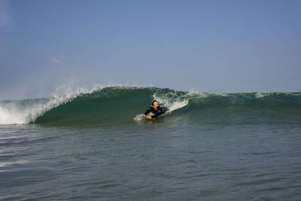 Catching waves on an Otter bellyboard