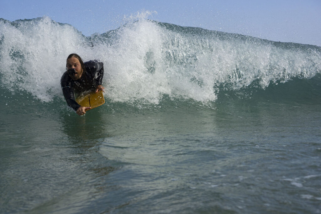 Catching waves on an Otter bellyboard