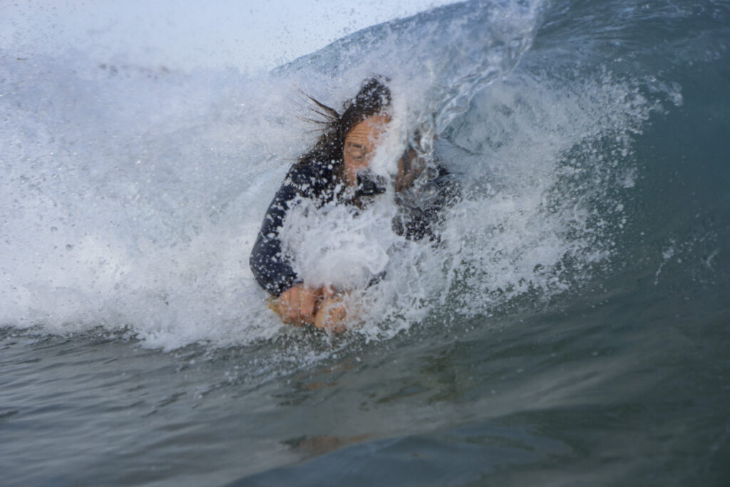Catching waves on an Otter bellyboard