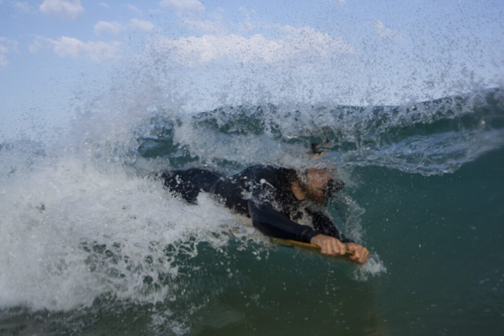 Catching waves on an Otter bellyboard