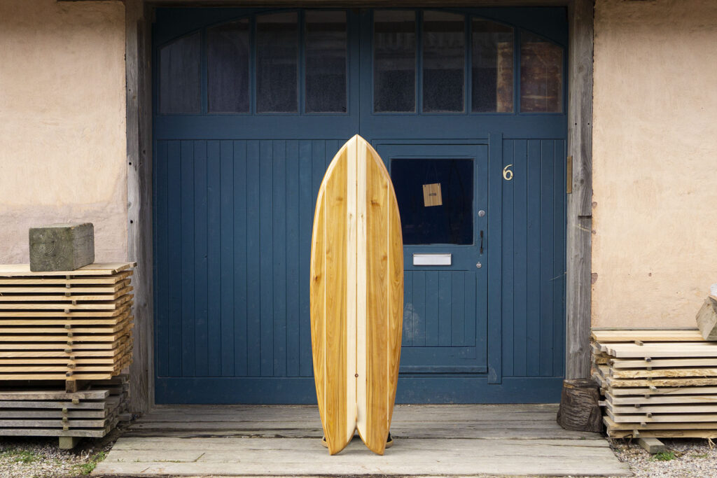 sustainable, hollow wooden surfboard fish by Otter Surfboards