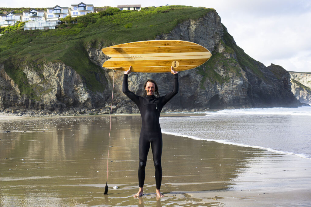 Sustainable, hollow wooden surfboards by Otter Surfboards