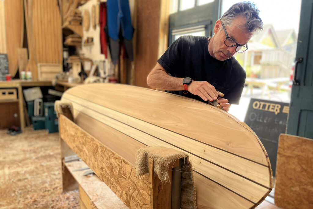 Otter Surfboards wooden surfboard making workshop
