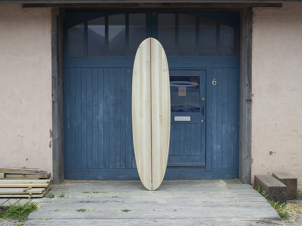 Sustainable, hollow wooden surfboard by Otter Surfboards 7'2 Barque