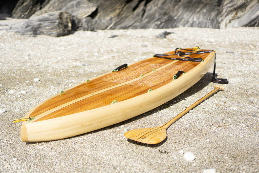 Sustainable, hollow wooden paddleboard by Otter Surfboards