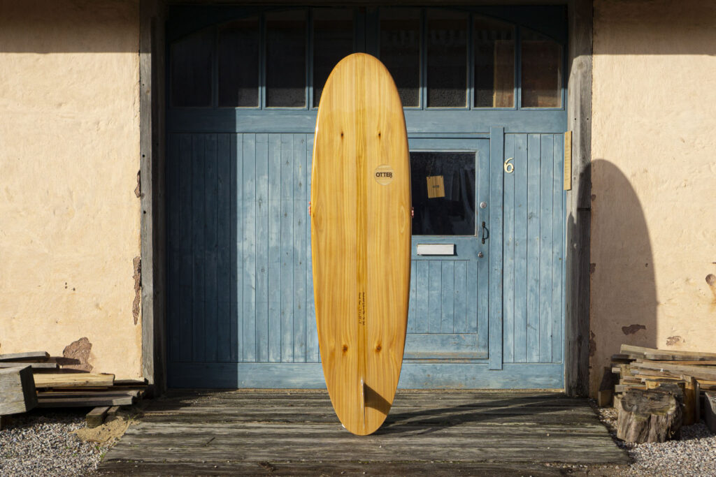Sustainable wooden surfboard by Otter Surfboards