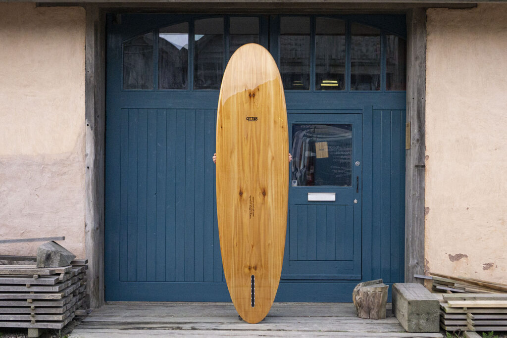 Sustainable wooden surfboard by Otter Surfboards