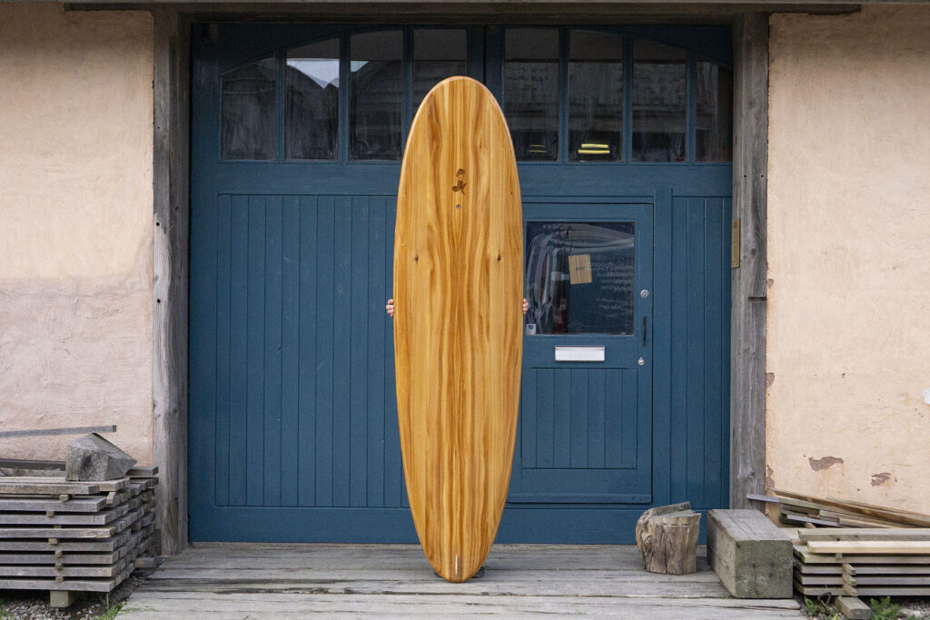 Sustainable wooden surfboard by Otter Surfboards