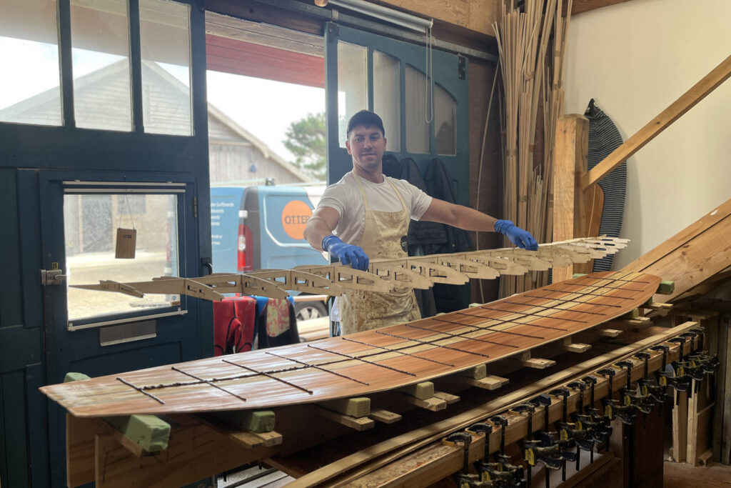 Make your own wooden surfboard workshop with Otter Surfboards in Cornwall, UK