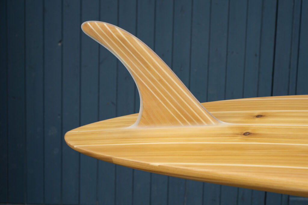 Sustainable, hollow wooden surfboard by Otter Surfboards