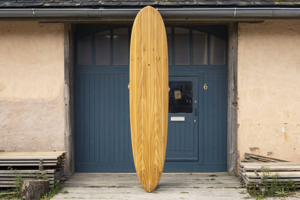 Sustainable, hollow wooden surfboard by Otter Surfboards