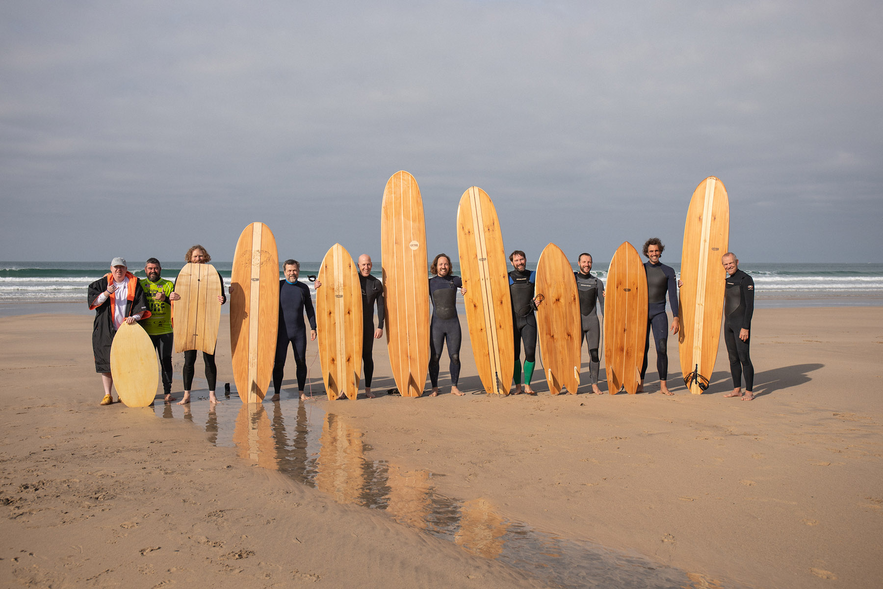Sustainable, hollow wooden surfboards by Otter Surfboards